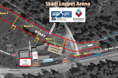 Lageplan der Skadi Loppet Arena | © Skadi Loppet